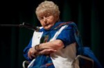 2014 Holocaust survivor Eva Kor speaking at Davidson (photo courtesy of Rev. Rob Spach)