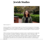 2018 Nov. 7 "Jewish Studies" by Dahlia Krutkovich '21. Click to read more...