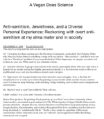 2018 Dec. 13 "Anti-semitism, Jewishness, and a Diverse Personal Experience: Reckoning with overt anti-semitism at my alma mater and in society" by Ellie Diamant '16. Click to read more... 2018 Dec. 13 "Anti-semitism, Jewishness, and a Diverse Personal Experience: Reckoning with overt anti-semitism at my alma mater and in society" by Ellie Diamant '16.